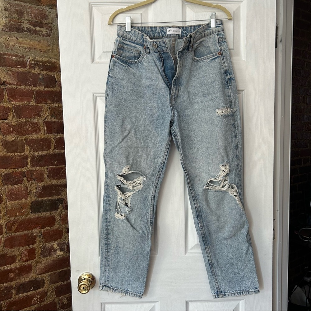 ripped mom jeans